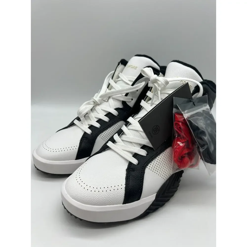 G/Fore G.112 Leather Mid-Top Street Shoe Black/White Men's Size 12 New